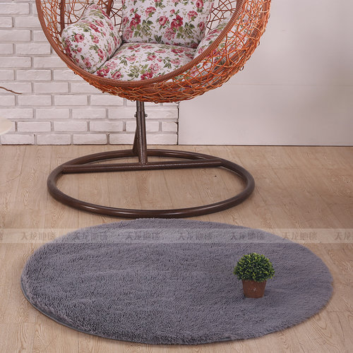 可爱圆形地毯健身瑜伽地垫电脑椅垫转椅吊篮卧室床边地毯床前毯