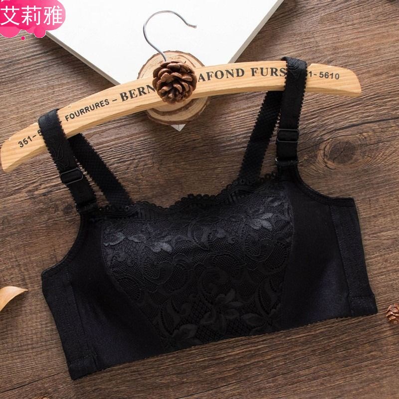抹胸式内衣女小胸聚拢加厚5厘米超厚6CM无钢圈文胸平胸防走光胸罩