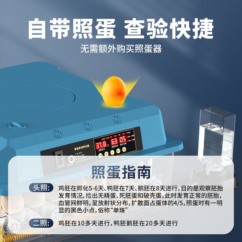 全自动智能孵化器小型家用孵化机芦丁小鸡蛋鸭鹅孵蛋器鹦鹉孵化箱