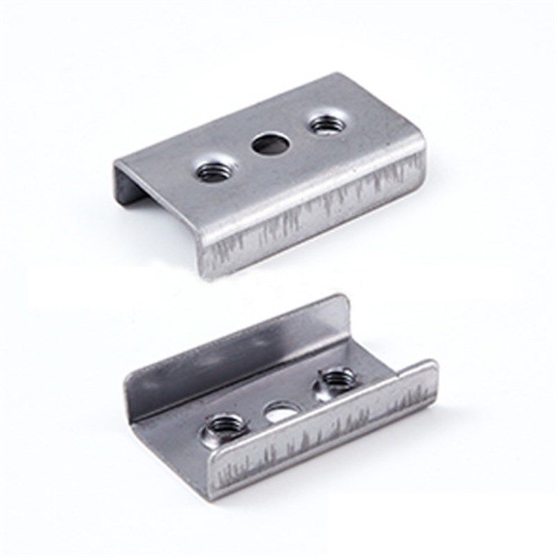 方管内连接件货架家具配件c形u型卡扣钢材免焊固定件20x25x30x40