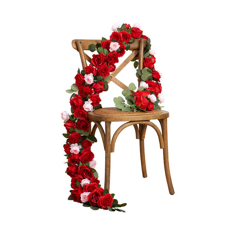 玫瑰花藤仿真花藤条装饰藤蔓吊顶装饰房顶管道遮丑拱门栅栏叶藤