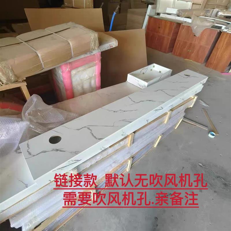 木制镜台 网红 美发店挂墙 悬空台面 美发店烫染台面 横挂镜台