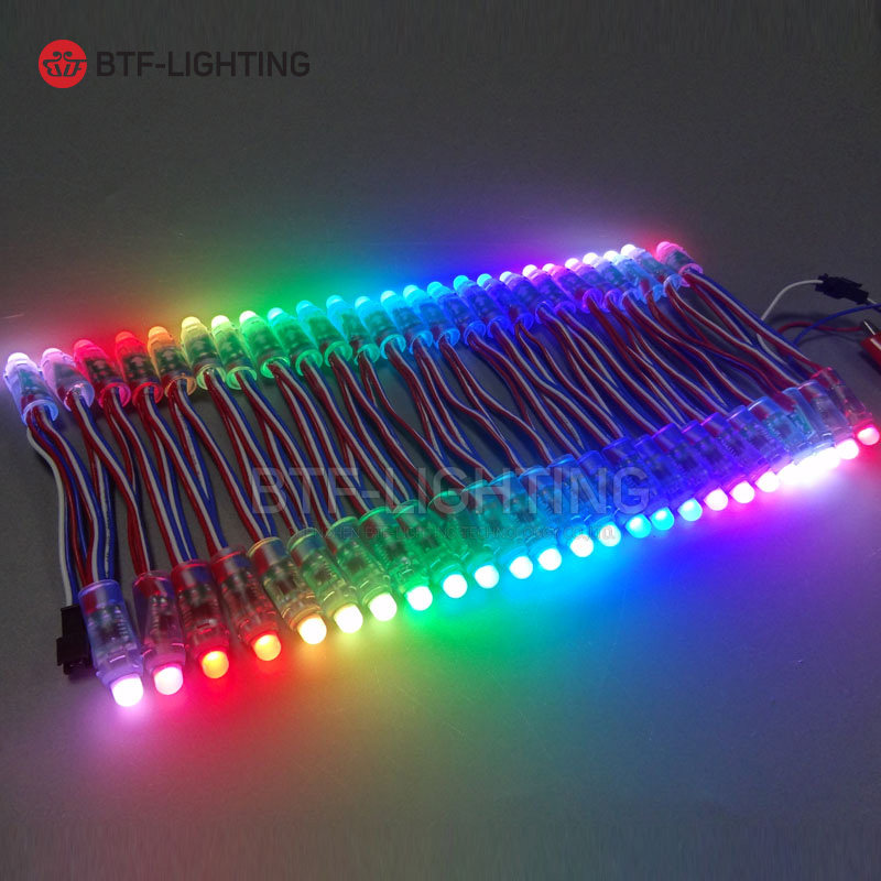 LED全彩灯珠WS2811芯片F8草帽广告招牌5V12V灌胶防水热卖外露灯串