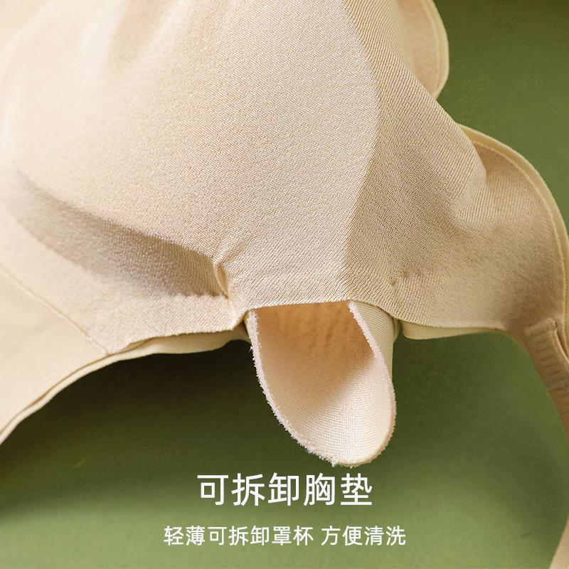 真丝桑蚕丝无痕文胸女士夏季薄款无钢圈内衣小胸聚拢舒适光面胸罩