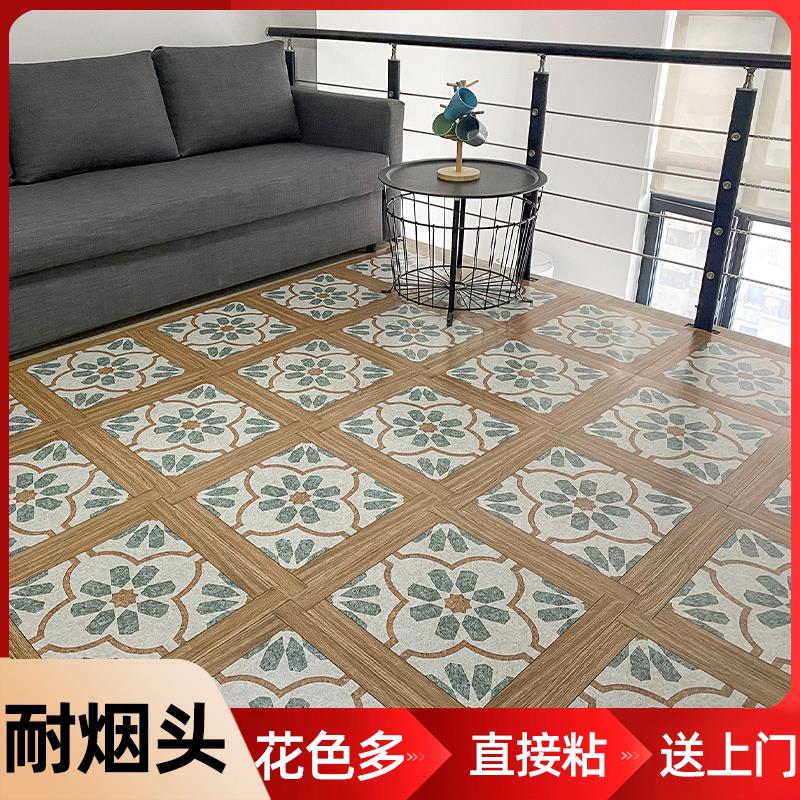 地板贴自粘PVC地板革加厚防水耐磨石塑地板耐烟头阻燃商用地胶