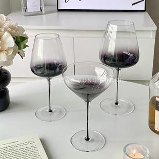 ins风梦幻渐层红酒杯高脚香槟杯玻璃水杯高级感葡萄酒杯洋酒杯子