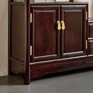 赞比亚血檀家具博古架中式展示架小叶紫檀收纳置物架实木客厅隔断