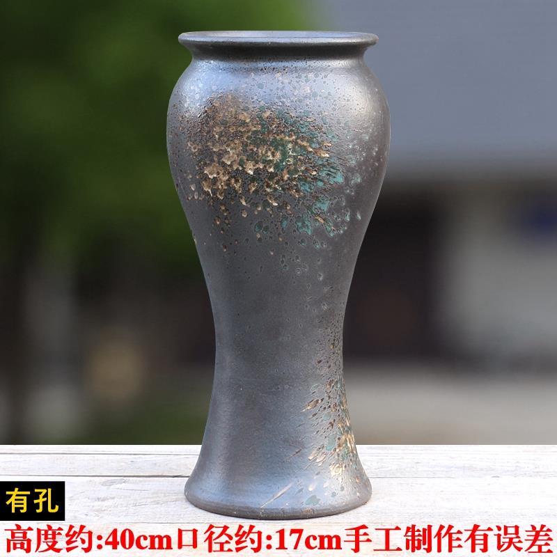 九尾狐专用高筒粗陶花盆庭院悬崖多肉大口径老桩细高款陶瓷大花盆