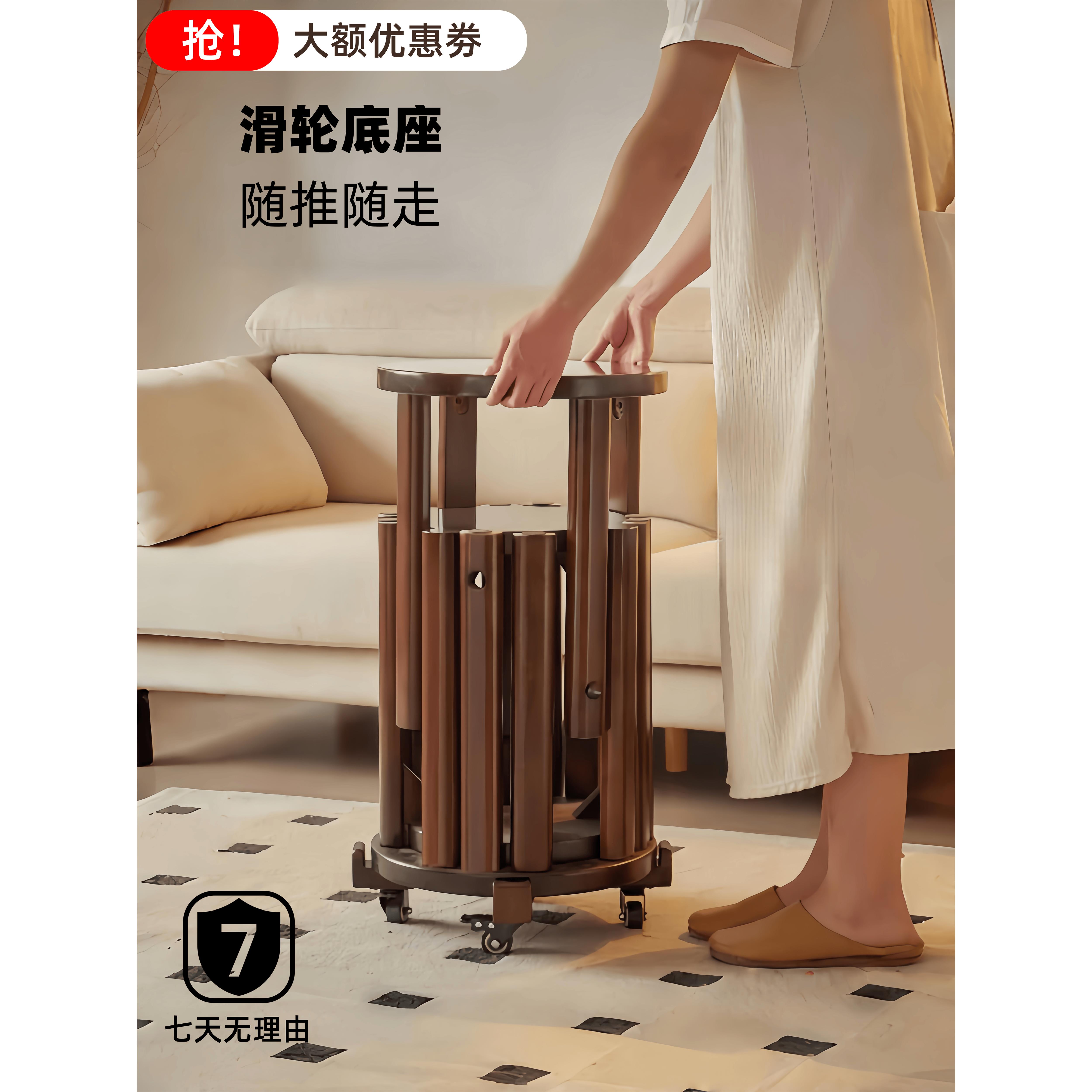 板凳家用客厅多功能实木叠叠乐可叠放圆木凳餐椅客人备用凳可旋转