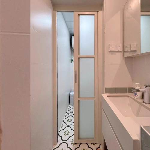 卫生间门极窄边框PD门折叠推拉平开门厕所玻璃门平移门PT门三七门