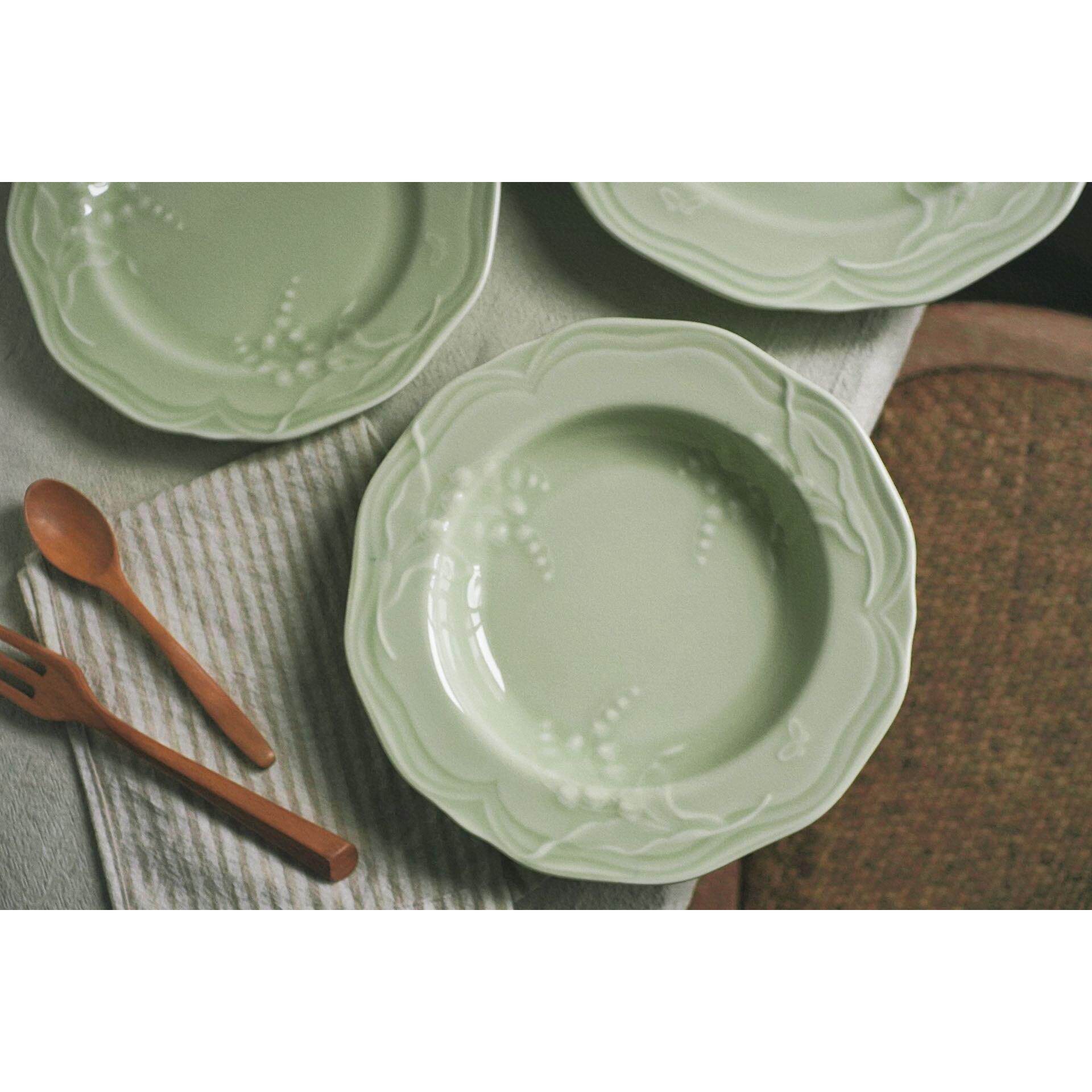 北欧乡村风格釉下彩陶瓷餐具西餐盘家用盘子早餐点心盘子