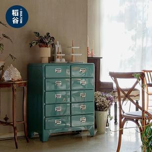 稻谷藏库DULTON 收纳储物抽屉整理柜子 金属柜 家用办公十斗柜