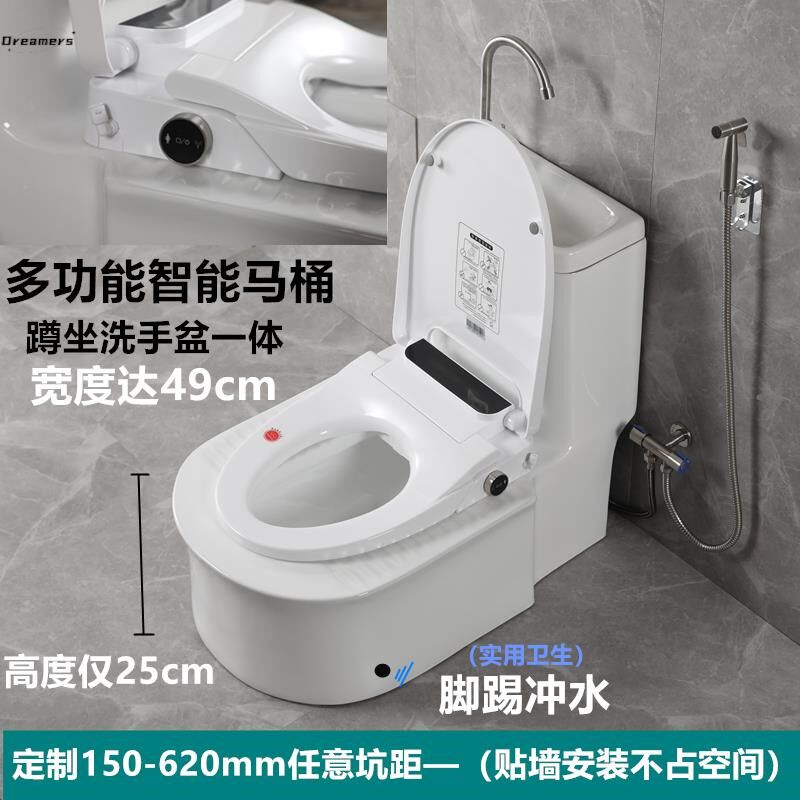 厂家。马桶蹲坐两用一体防臭小户型蹲坑式弯管马桶凳墙排脚凳蹲厕