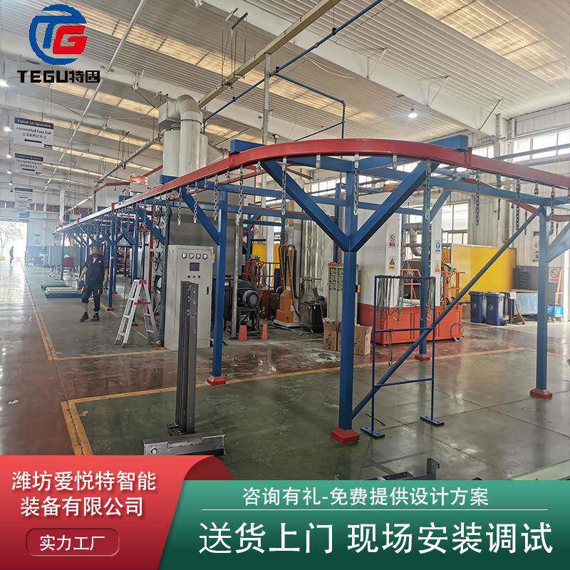 自动静电喷塑喷漆喷涂装流水设备线桥式烤漆房固化炉厂家高效喷涂