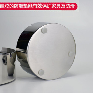 厚重手感不锈钢烟灰缸防风有盖圆形大号家用酒吧烟盅高档旋转烟缸