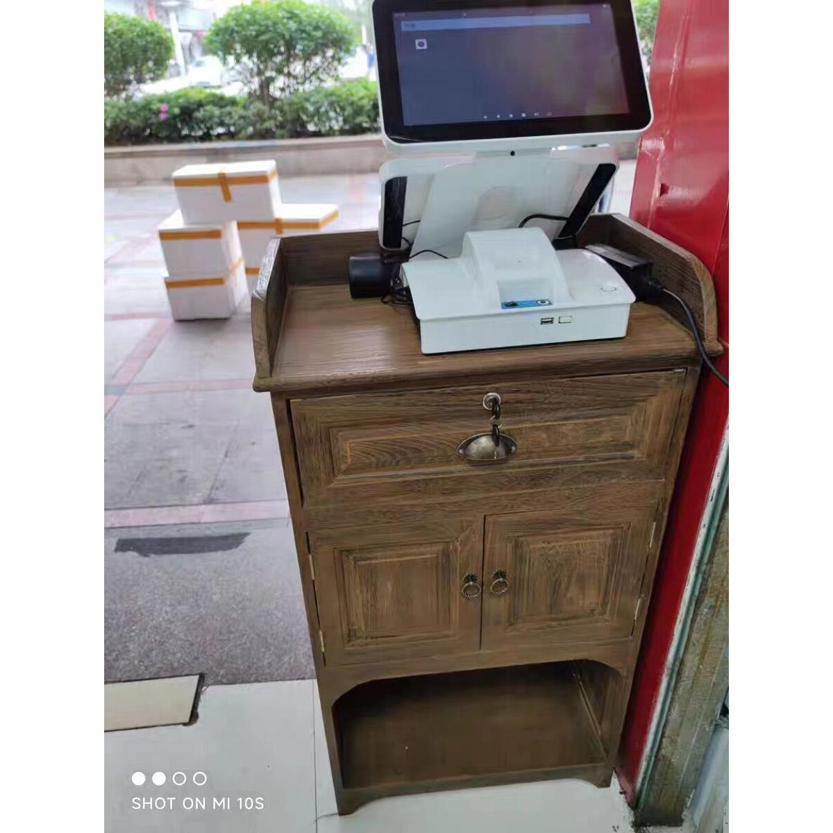 收银柜台小型店铺网红桌女装店收款台前台接待台地中海简约现代收