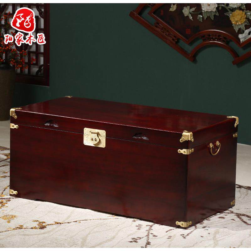 新款香樟木箱结婚箱衣箱全实木字画 画证件收纳箱平板婚嫁箱樟木