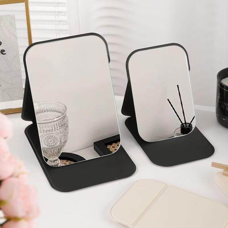 折叠式化妆镜子学生宿舍专用梳妆镜随身男女士便携家用桌面化妆镜