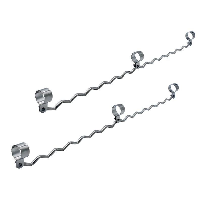 S588沛晴 防风晾衣杆挂钩 单杆晾晒波浪线 阳台洗晒防吹落衣架S风