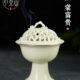 子香炉高脚仿古香薰炉高白色足茶道室内香炉摆件陶瓷白瓷盘家用焚