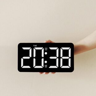 时钟座钟摆台大屏电子闹钟时间表式桌面客厅电视柜挂钟数字挂墙