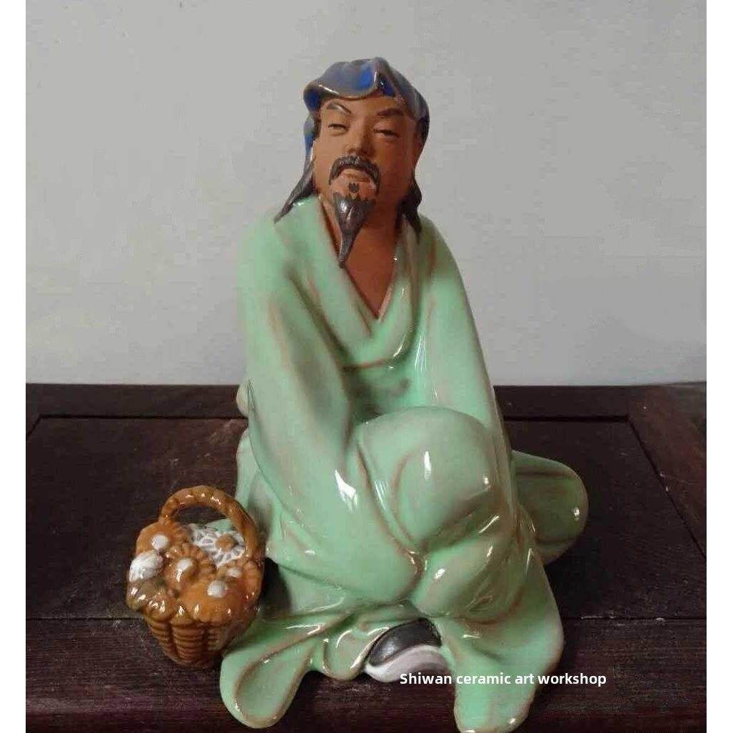 石湾陶艺陶艺圆明盆景假山桌面客厅酒柜茶几创意装饰历史文人诗人,家居饰品,装饰摆件,淘宝优惠券,粉丝福利购,淘宝优惠卷