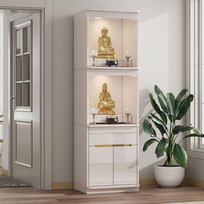 实木佛龛供桌神台三层立柜现代轻奢小型观音财神柜仙家供桌供奉台