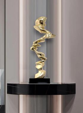 现代轻奢创意酒店大堂摆件会所玄关抽象客厅电视柜树脂雕塑艺术品