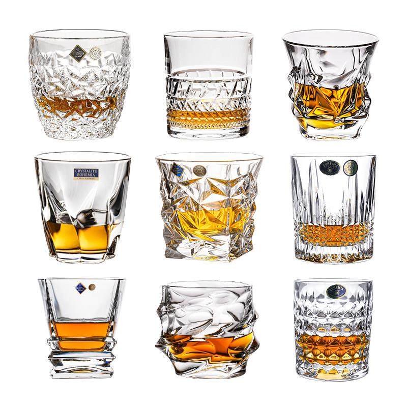 捷克原装进口BOHEMIA水晶玻璃威士忌杯洋酒烈酒杯家用啤酒杯水杯,餐饮具,洋酒/威士忌杯,淘宝优惠券,粉丝福利购,淘宝优惠卷