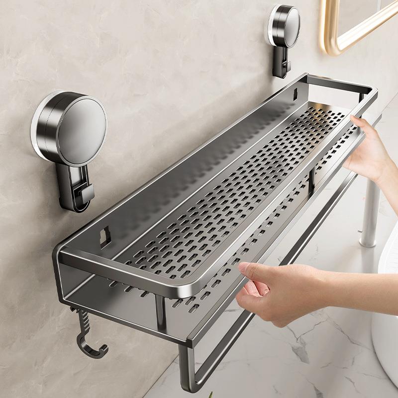 吸盘置物架浴室卫生间免打孔洗漱台壁挂式挂墙上洗手间厕所收纳架