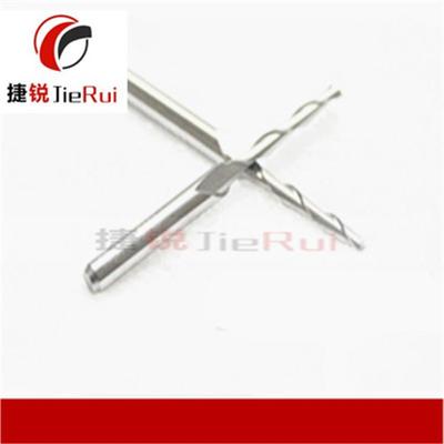 3.175变径2MM双刃平底螺旋铣刀雕刻机刀头亚克力铣刀钨钢刀浮雕刀