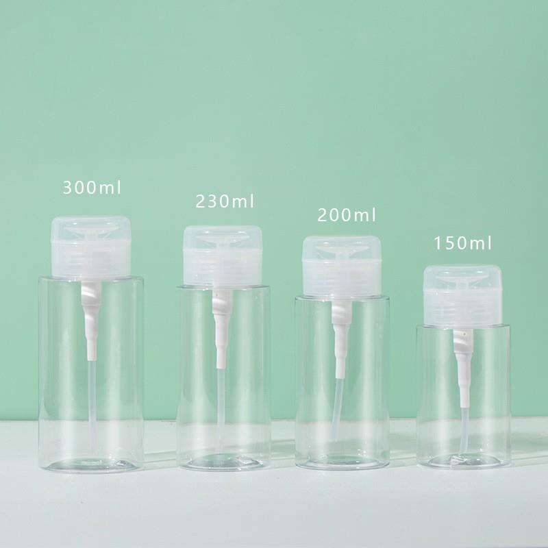 现货100ml120ml150ml200ml230ml300ml透明pet按压式爽肤水瓶分装