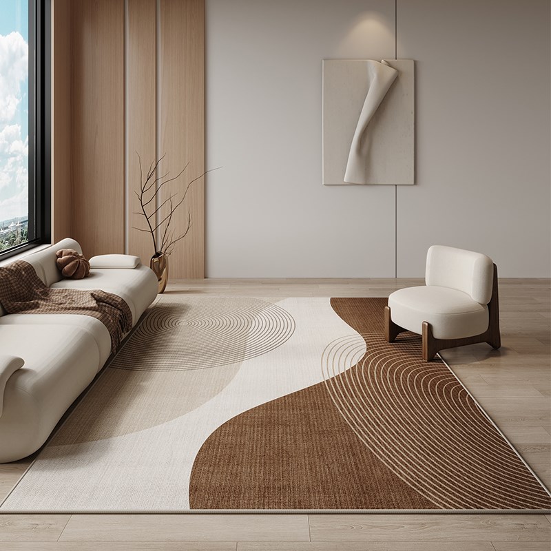 客厅地毯2025新款高级轻奢沙发茶E几毯卧室房间地垫大面积免洗可