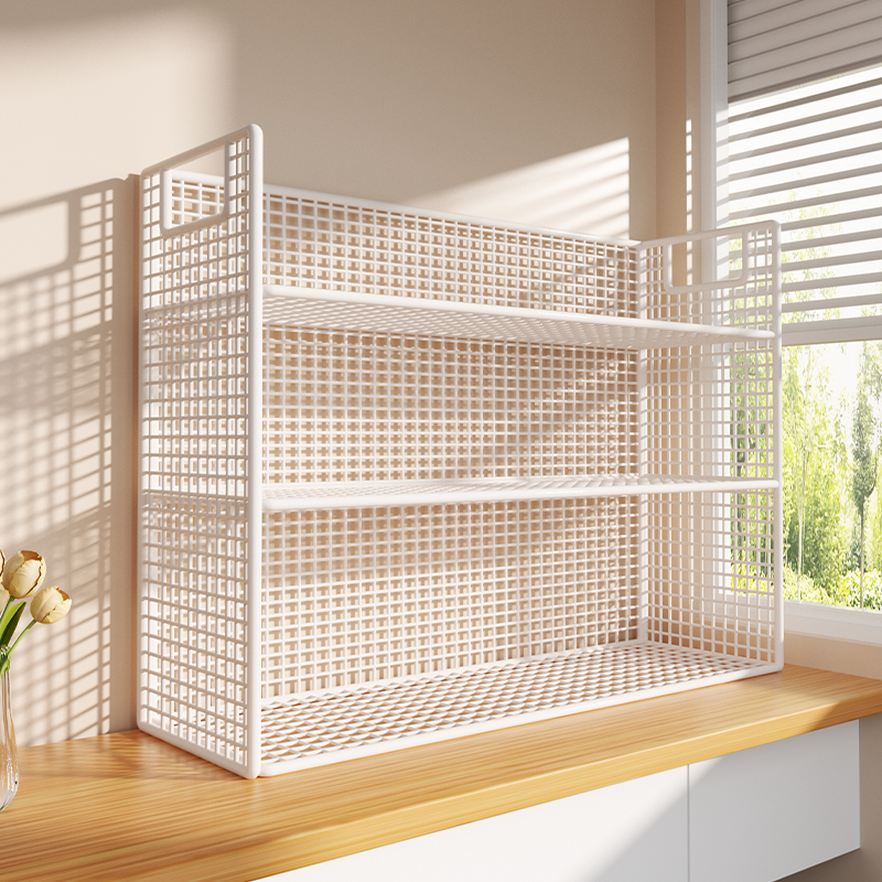 桌上书架桌面置物架书桌多u层整理架家用宿舍小型办公桌分层收纳