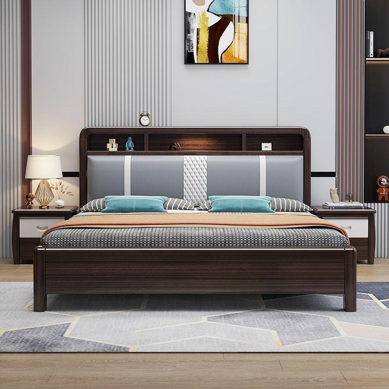 紫金檀木实d木床1.8米双人大床1.5米单人床主卧室储物婚床储物床