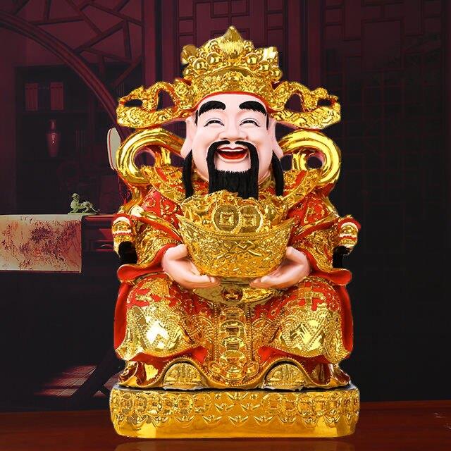 文财神爷像供奉家用客厅摆件请财神聚财佛像店铺开业居家树脂神像