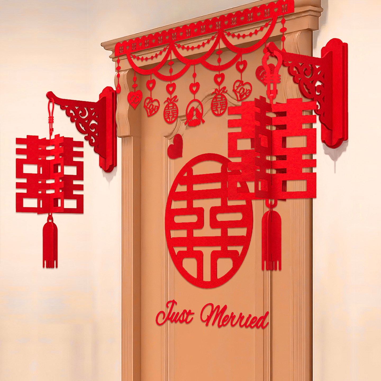 结婚房门挂饰新房婚房门口喜字挂件婚礼壁挂立体门挂装饰用品大全,节庆用品/礼品,婚房装扮用品,淘宝优惠券,粉丝福利购,淘宝优惠卷
