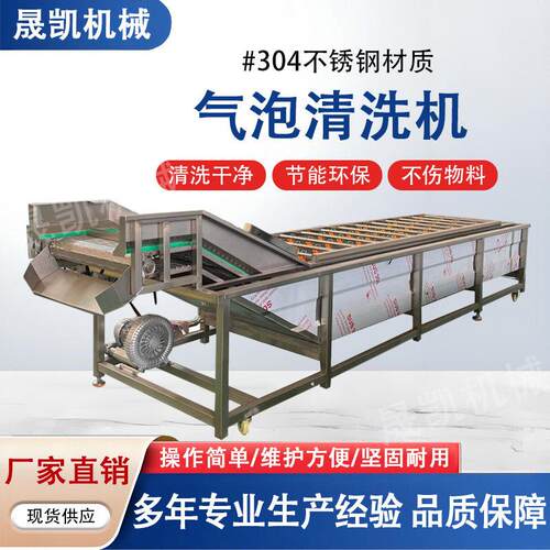 气泡清洗机洗菜机预制菜加工流水线果蔬气泡清洗风干流水线洗果机
