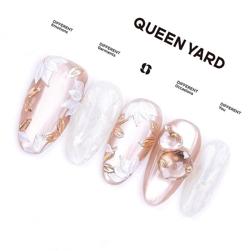 【宁安如梦】QueenYard 新中式冰透显白气质美甲2025款手工穿戴甲