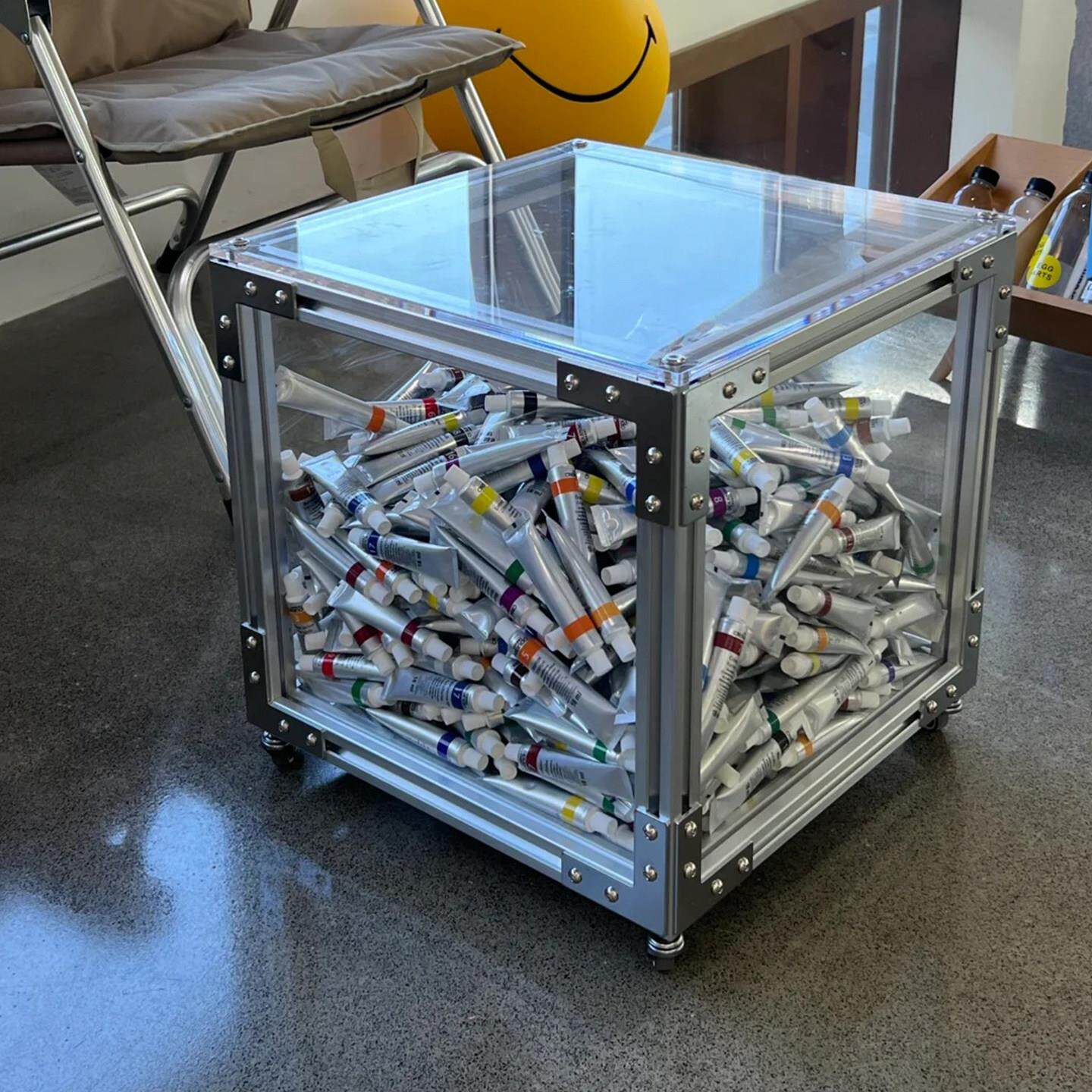 中古亚克力移动边几推车储物柜收纳架铝型材置物架小茶几沙发角几