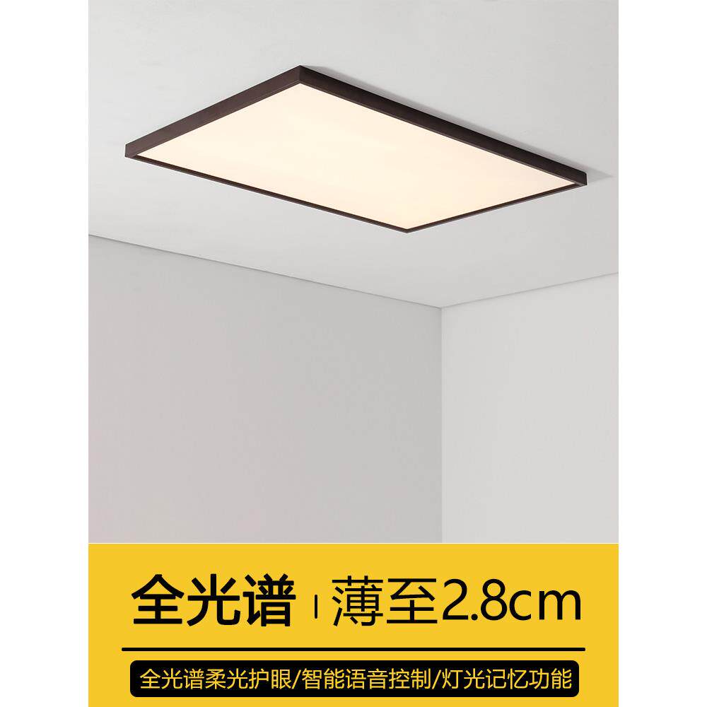 全光谱护眼Led超薄吸顶灯矩形客厅灯走廊阳台灯极简条形灯