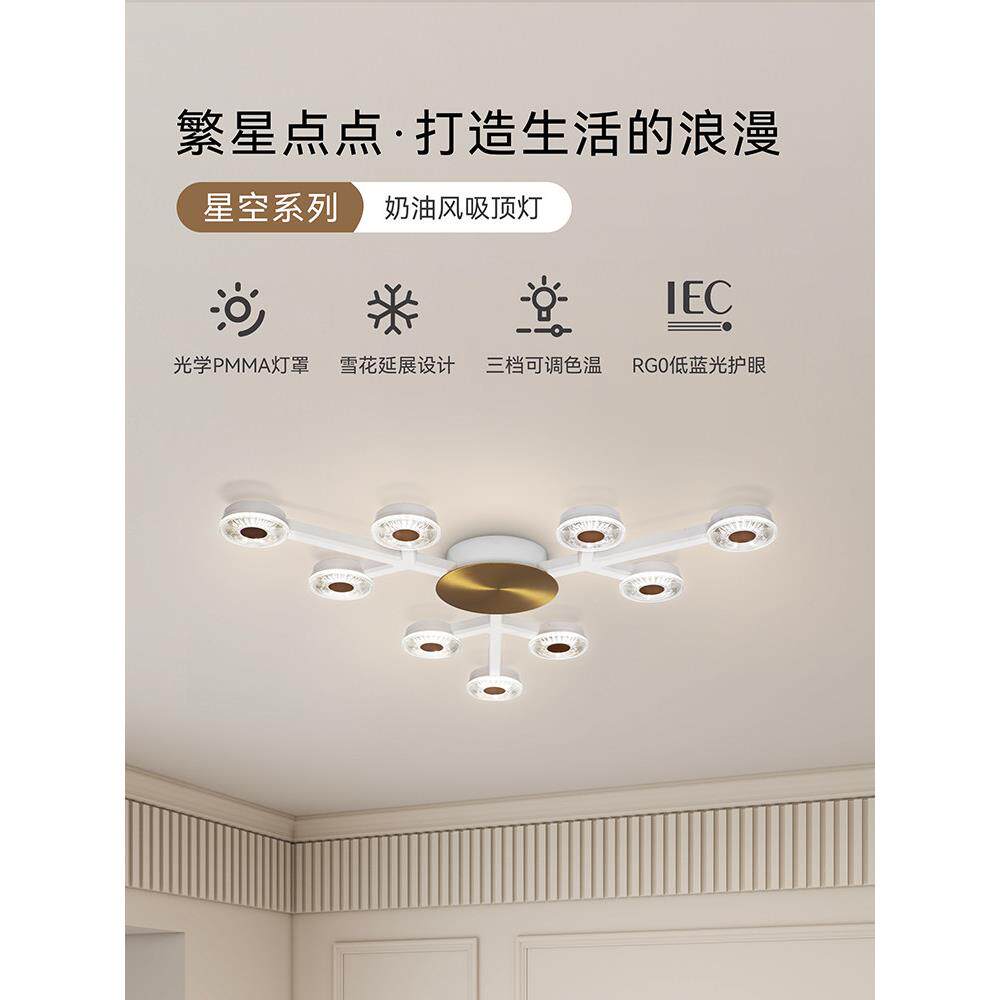 客厅吸顶灯Led超亮简约现代护眼餐厅全屋创意灯卧室超薄调光调色