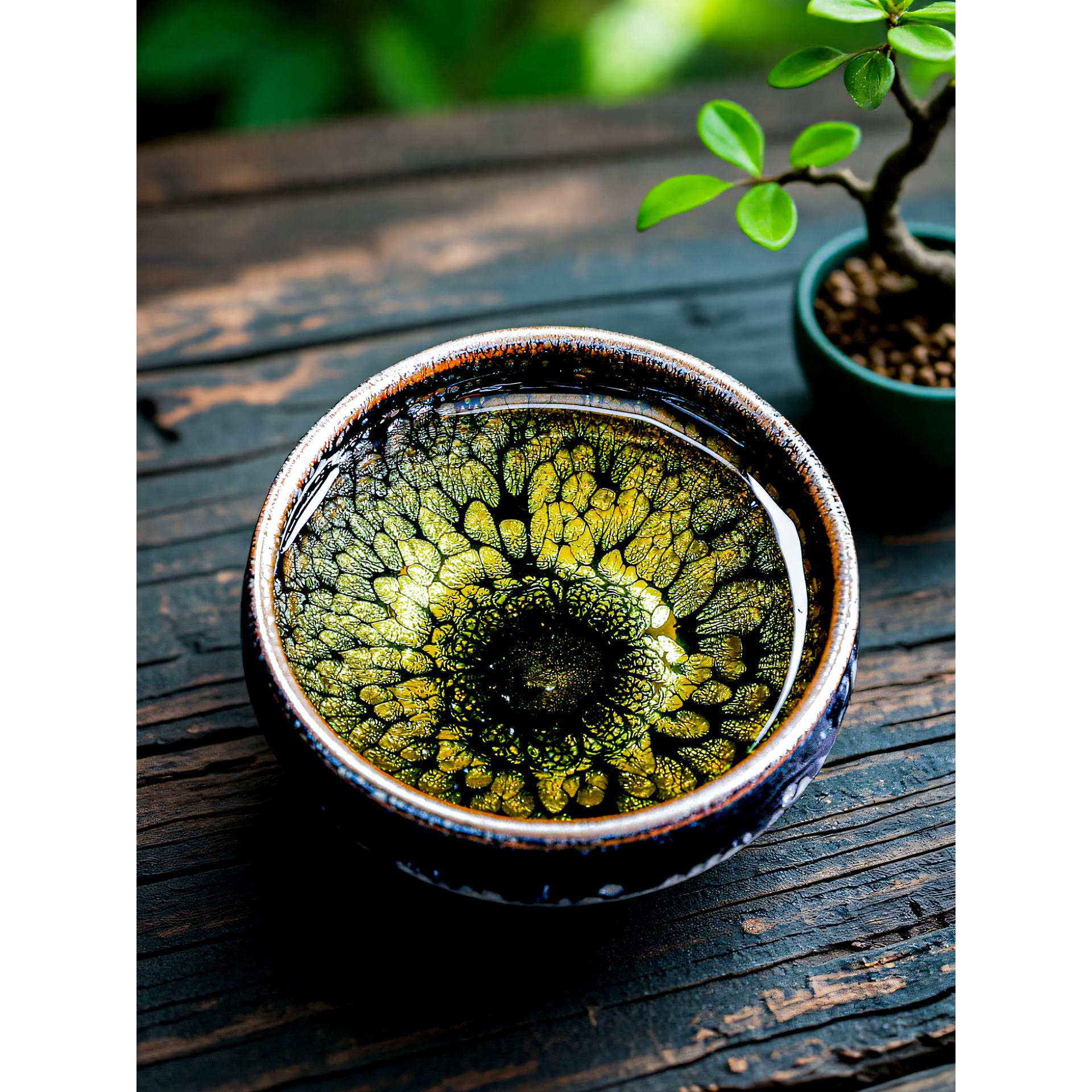 纯手工牡丹王建盏茶杯高档陶瓷天目釉茶盏杯子大号主人杯单杯送礼