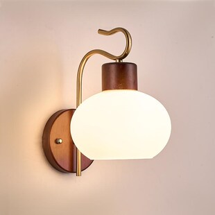 法式复古卧室床头壁灯中古客厅背景墙氛围灯拉线开关楼梯过道灯具