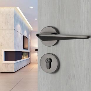 磁吸静音出租房屋简易房门卧室简单普通分体式室内木门锁整套全套