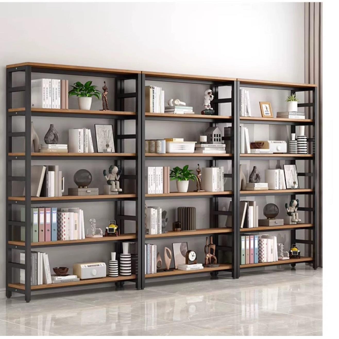 架子书架货架多层展示架落地储物架置物架简约儿童钢木家用收纳架