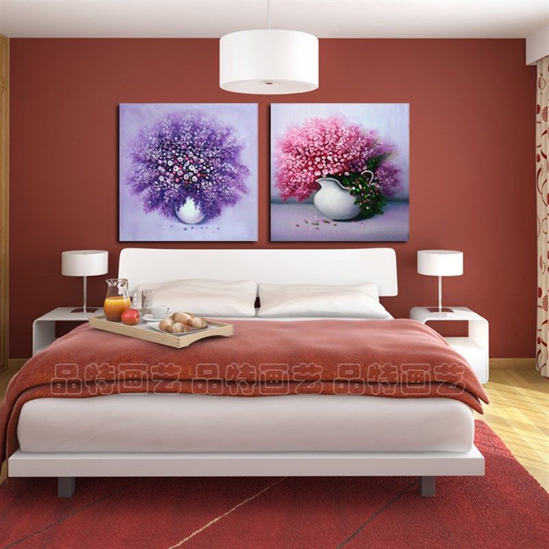 客厅卧室房间床头欧式田园风格装饰画简欧无框画挂画餐厅走廊墙画