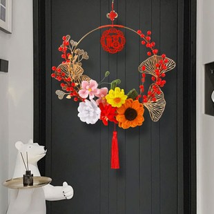 2024龙年端午节扭扭棒圆环挂件新款客厅门挂墙挂过节节日氛围挂饰