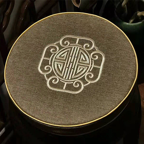 圆垫鼓凳中式红木椅子圆形坐垫实木古筝凳藤椅餐椅垫防滑圆垫定制