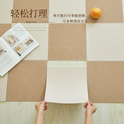 拼接地垫卧室女孩全铺主卧床边毯客厅地毯可裁剪毛绒地垫家用毯子
